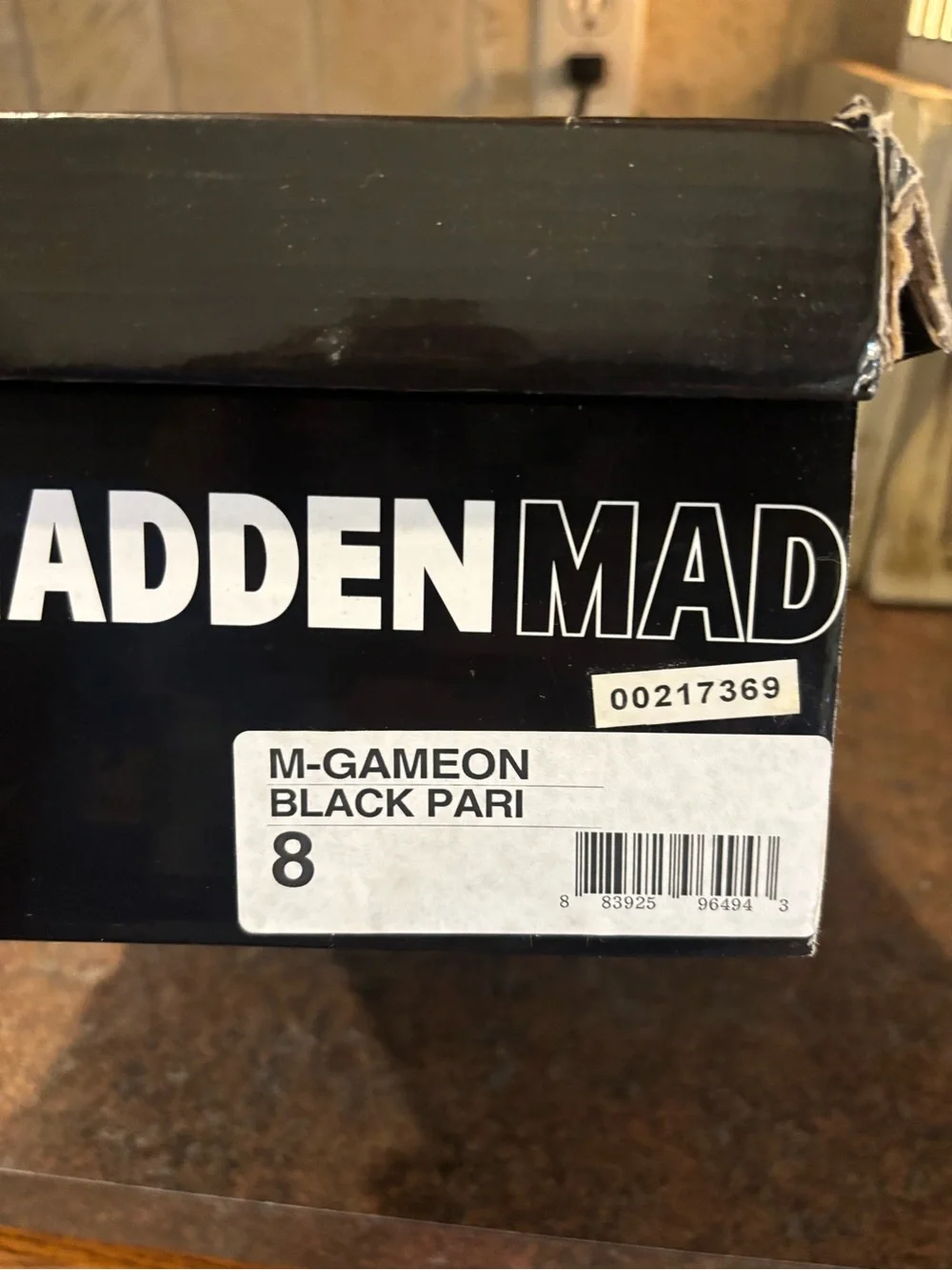 Steve Madden Men's Black Boat Shoes with White Sole